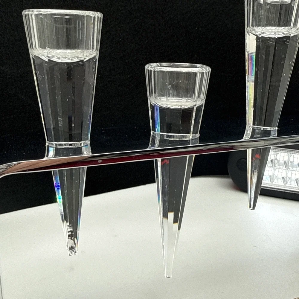 Swarovski Crystal Stalactite Candle Holder #182485 Andree Putman Design AS IS